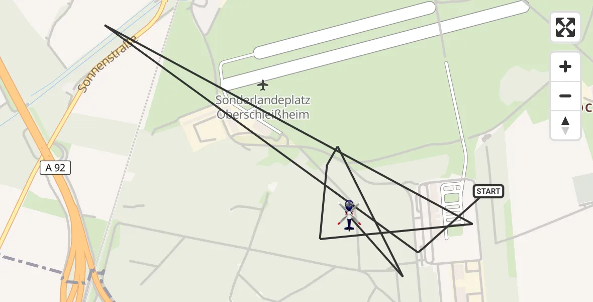 Flugroute Polizeihubschrauber Oberschleißheim - Oberschleißheim, 09 April 2026, 10:55