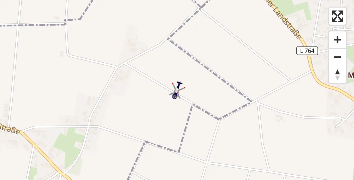 Flugroute Polizeihubschrauber Minden - Minden, 09 April 2026, 11:00