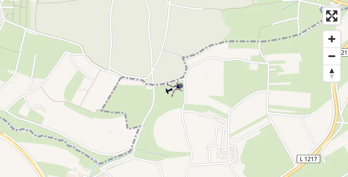 Flugroute Polizeihubschrauber Heiningen - Heiningen, 09 April 2026, 11:12