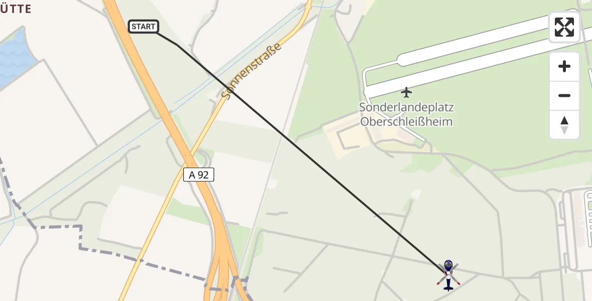 Flugroute Polizeihubschrauber Oberschleißheim - Oberschleißheim, 09 April 2026, 11:14