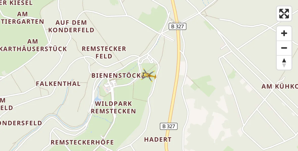 Flugroute Rettungshubschrauber Koblenz - Koblenz, 09 April 2026, 11:21