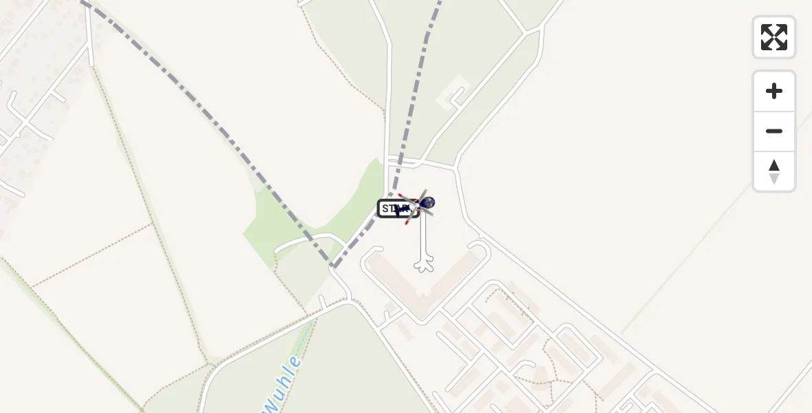 Flugroute Polizeihubschrauber Ahrensfelde Hubschrauberlandeplatz - Ahrensfelde Hubschrauberlandeplatz, 09 April 2026, 11:48