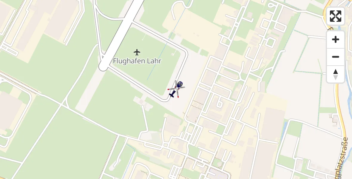 Flugroute Polizeihubschrauber Lahr Flughafen - Lahr Flughafen, 09 April 2026, 11:52
