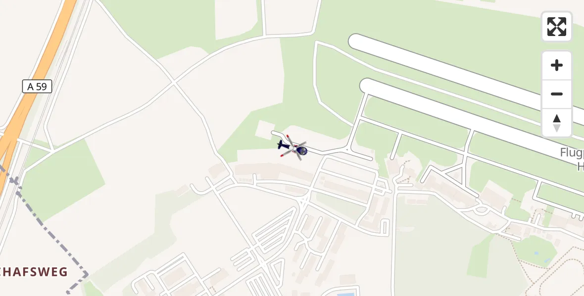Flugroute Polizeihubschrauber Sankt Augustin - Sankt Augustin, 09 April 2026, 11:56