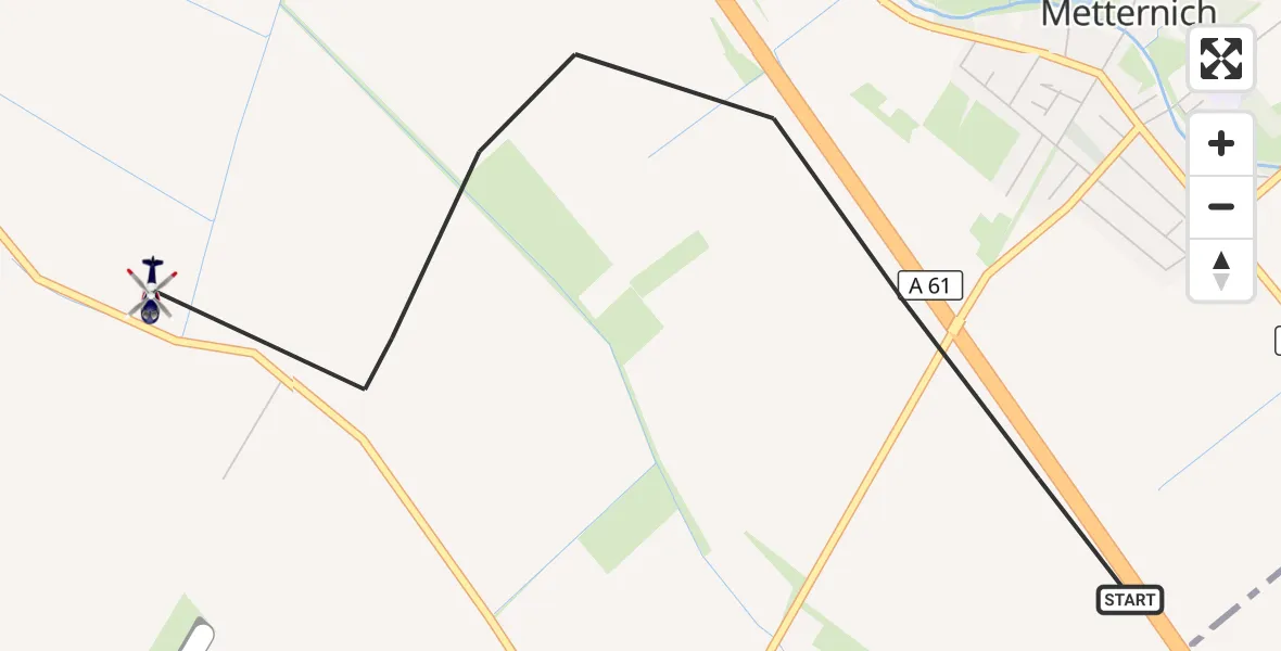 Flugroute Polizeihubschrauber Weilerswist - Weilerswist, 09 April 2026, 12:28