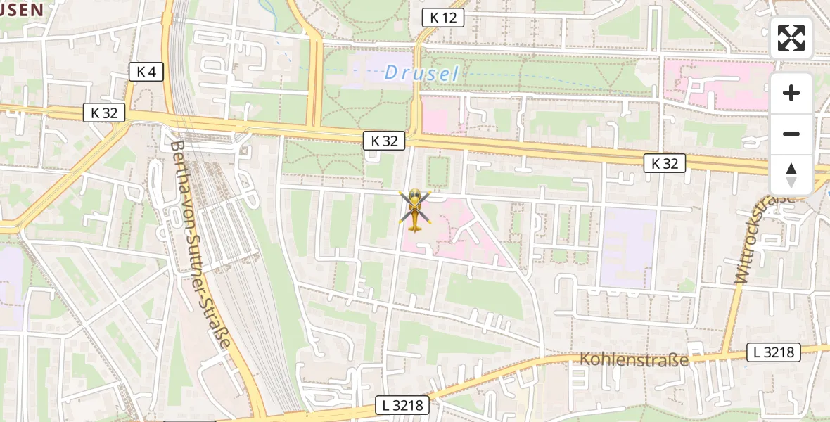Flugroute Rettungshubschrauber Kassel - Kassel, 09 April 2026, 12:59