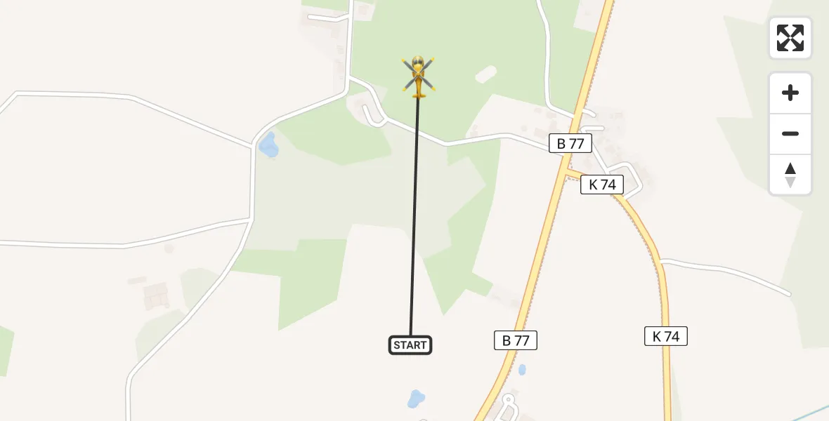 Flugroute Rettungshubschrauber Jahrsdorf - Jahrsdorf, 09 April 2026, 14:44
