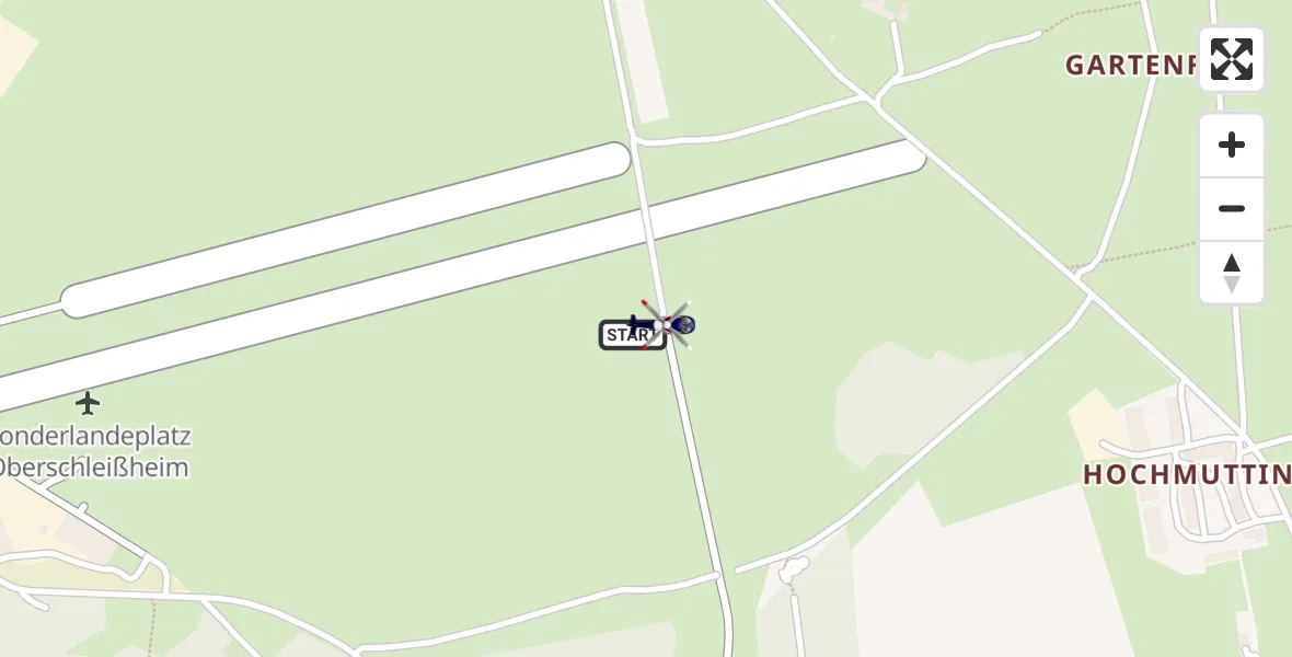 Flugroute Polizeihubschrauber Oberschleissheim Hubschrauberlandeplatz - Oberschleissheim Hubschrauberlandeplatz, 09 April 2026, 15:21