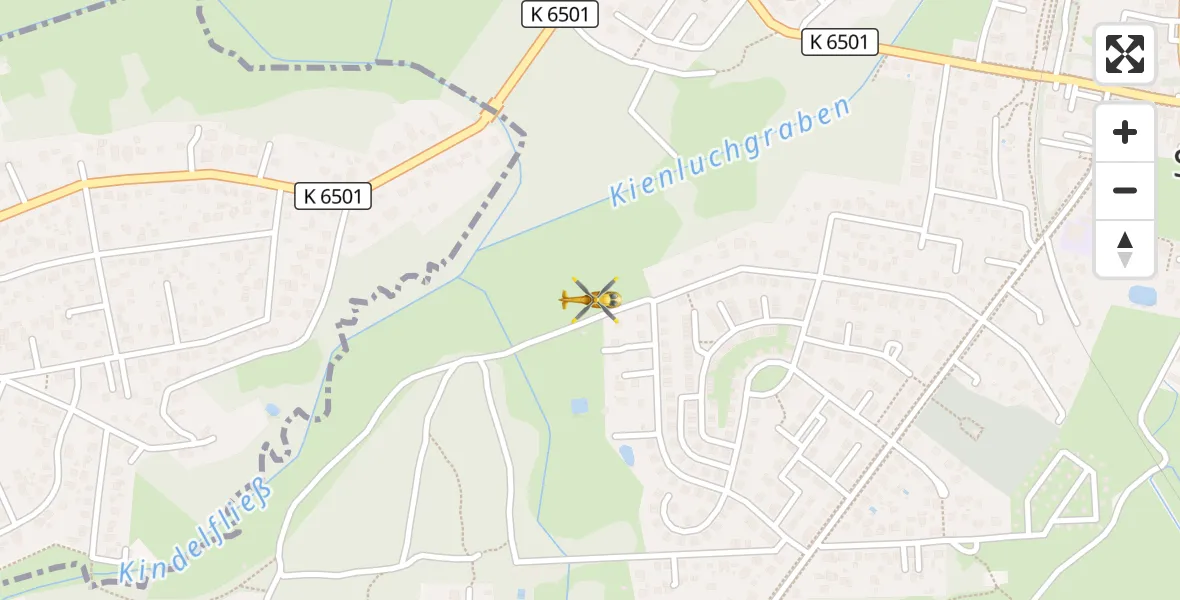 Flugroute Rettungshubschrauber Mühlenbecker Land - Mühlenbecker Land, 09 April 2026, 15:25