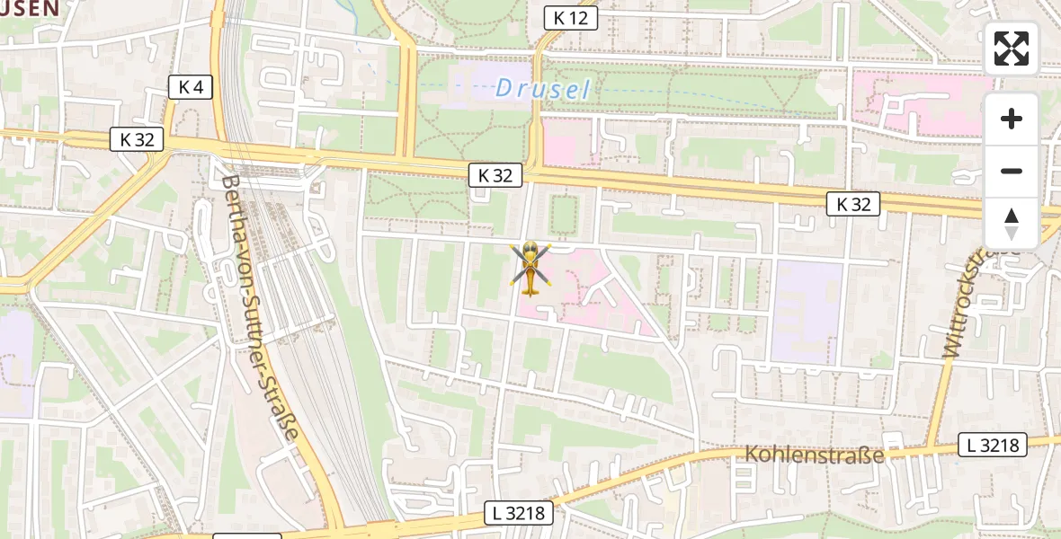 Flugroute Rettungshubschrauber Kassel - Kassel, 09 April 2026, 15:33