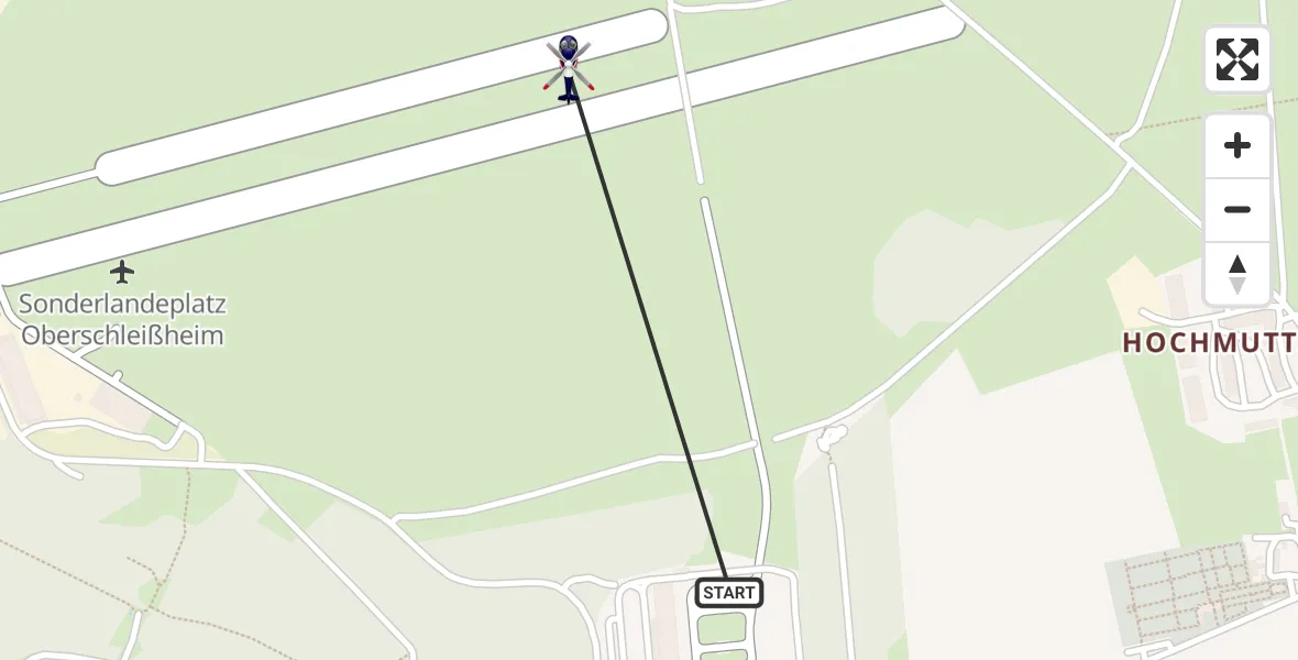 Flugroute Polizeihubschrauber Oberschleißheim - Oberschleissheim Hubschrauberlandeplatz, 09 April 2026, 15:52