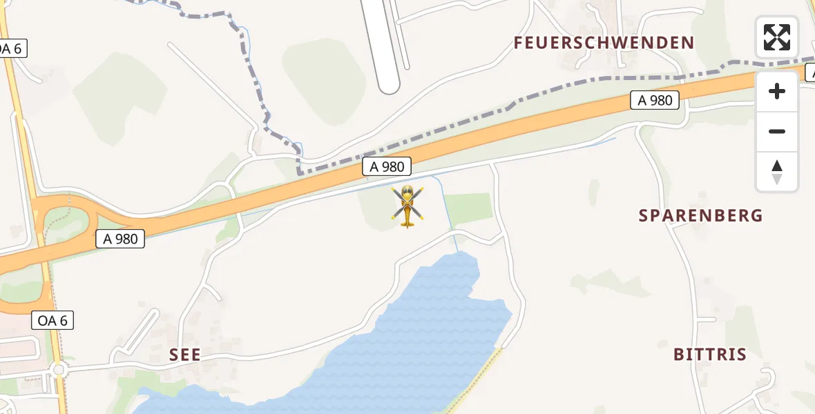 Flugroute Rettungshubschrauber Sulzberg - Sulzberg, 09 April 2026, 16:06