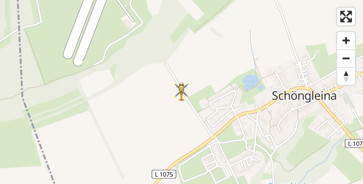 Flugroute Rettungshubschrauber Schöngleina - Schöngleina, 09 April 2026, 16:27