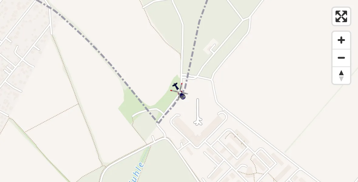 Flugroute Polizeihubschrauber Ahrensfelde Hubschrauberlandeplatz - Ahrensfelde Hubschrauberlandeplatz, 09 April 2026, 16:45
