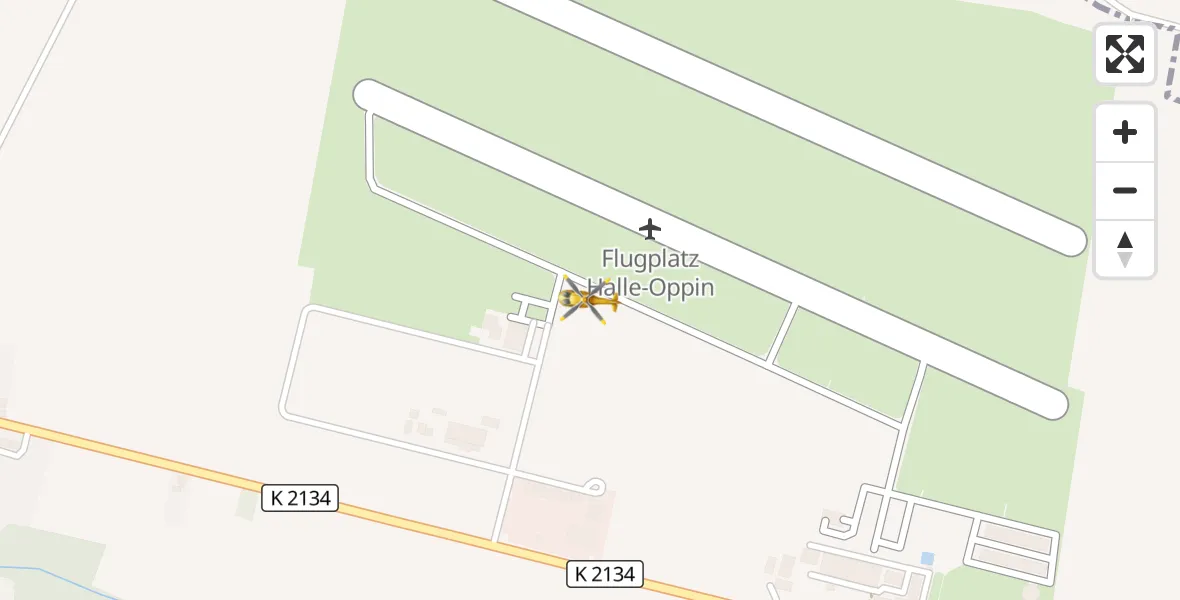 Flugroute Rettungshubschrauber Halle-Oppin Flugplatz - Halle-Oppin Flugplatz, 09 April 2026, 17:05