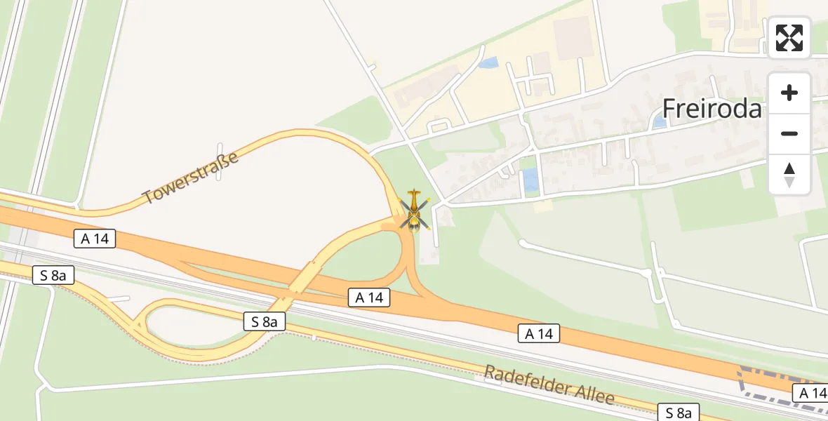 Flugroute Rettungshubschrauber Flughafen Leipzig/Halle - Flughafen Leipzig/Halle, 09 April 2026, 17:22