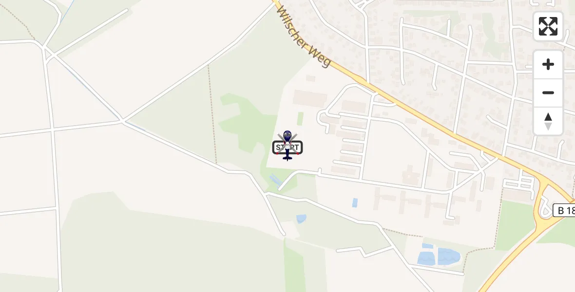 Flugroute Polizeihubschrauber Gifhorn Bundespolizei Hubschrauberlandeplatz - Gifhorn Bundespolizei Hubschrauberlandeplatz, 09 April 2026, 17:37