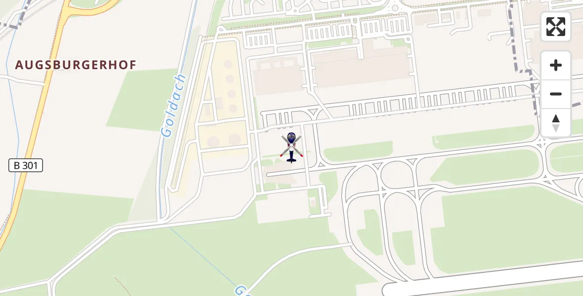 Flugroute Polizeihubschrauber Hallbergmoos - Hallbergmoos, 09 April 2026, 23:20