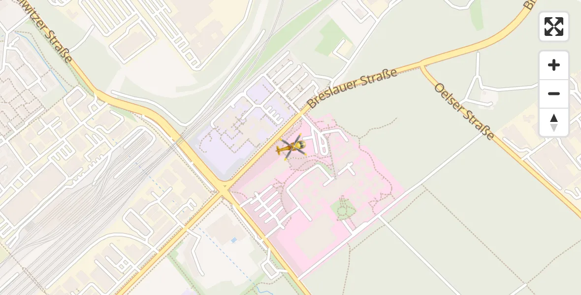 Flugroute Ambulanzhubschrauber Nürnberg South Hospital - Nürnberg South Hospital, 10 April 2026, 00:23