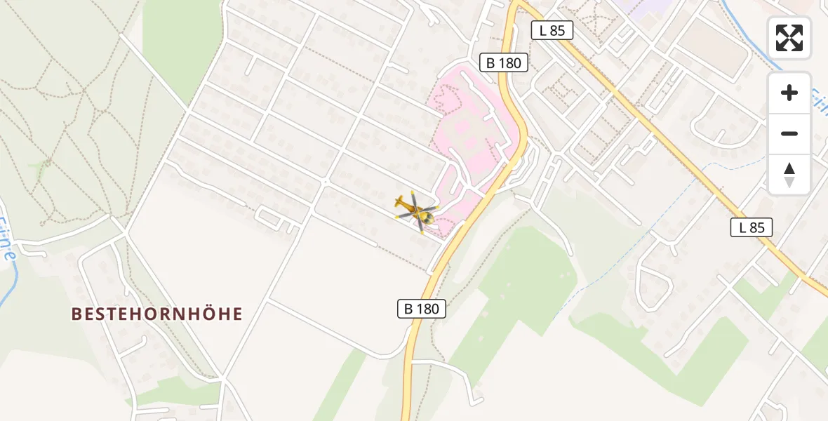 Flugroute Ambulanzhubschrauber AMEOS Hospital Aschersleben - AMEOS Hospital Aschersleben, 10 April 2026, 05:41