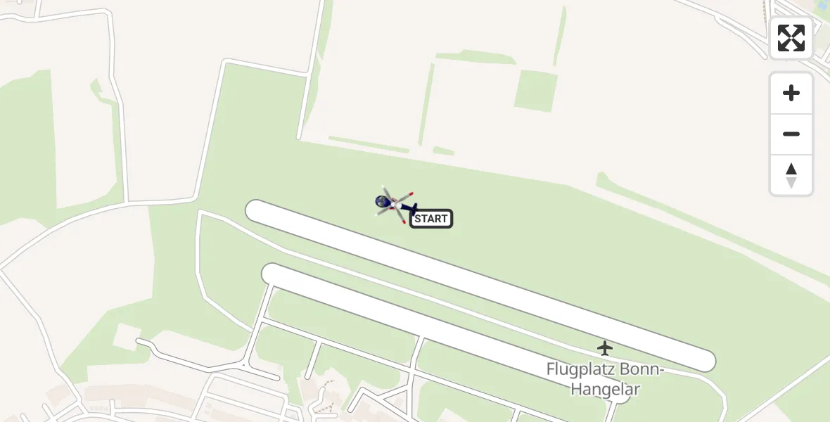Flugroute Polizeihubschrauber Bonn-Hangelar Flugplatz - Bonn-Hangelar Flugplatz, 10 April 2026, 06:12