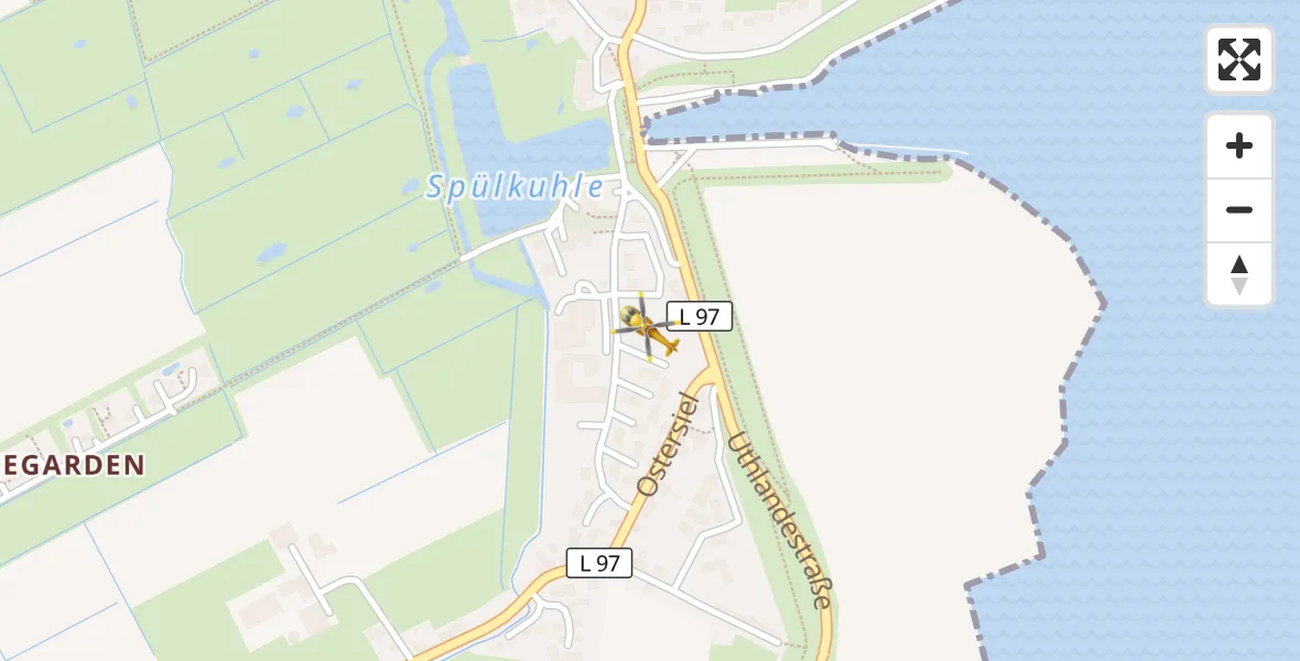 Flugroute Rettungshubschrauber Pellworm - Pellworm, 10 April 2026, 06:17