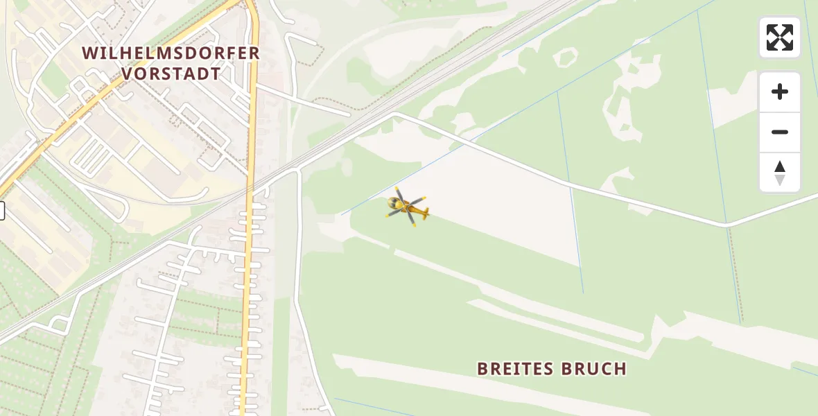 Flugroute Rettungshubschrauber Brandenburg an der Havel - Brandenburg an der Havel, 10 April 2026, 06:40