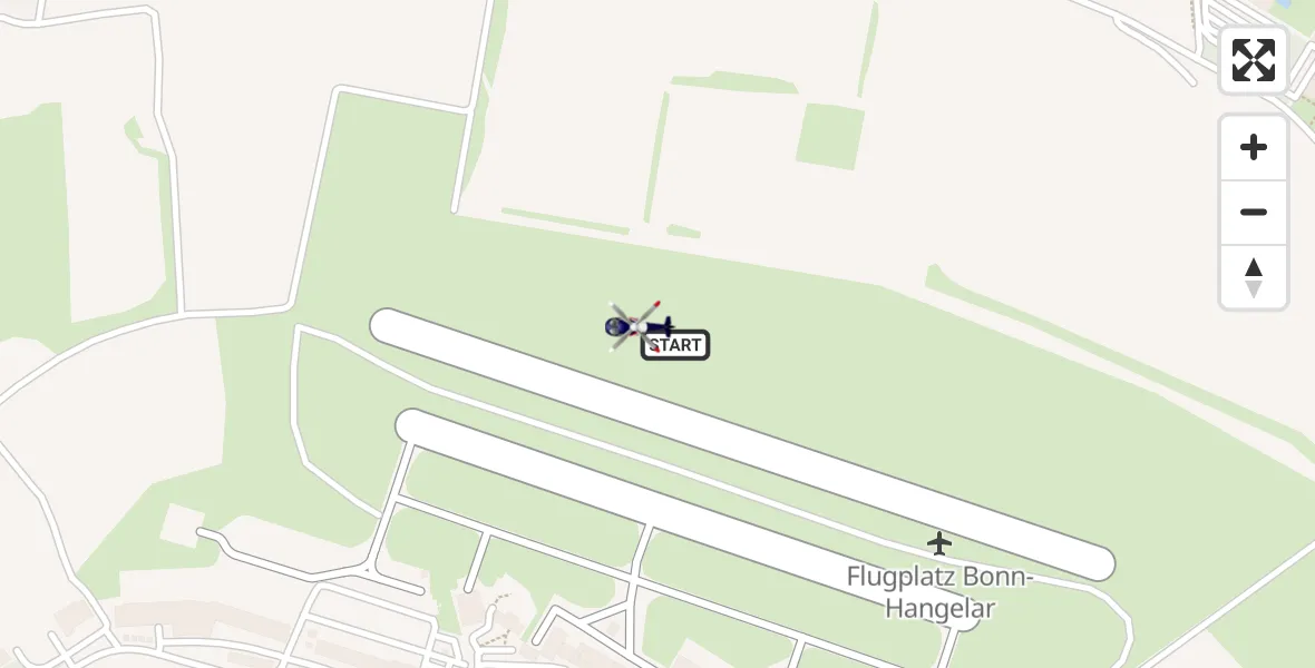 Flugroute Polizeihubschrauber Bonn-Hangelar Flugplatz - Bonn-Hangelar Flugplatz, 10 April 2026, 06:47