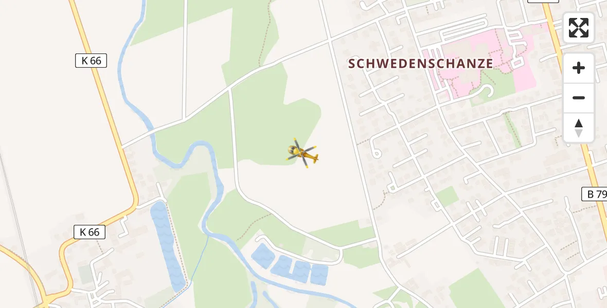 Flugroute Rettungshubschrauber Wolfenbüttel - Wolfenbüttel, 10 April 2026, 06:55