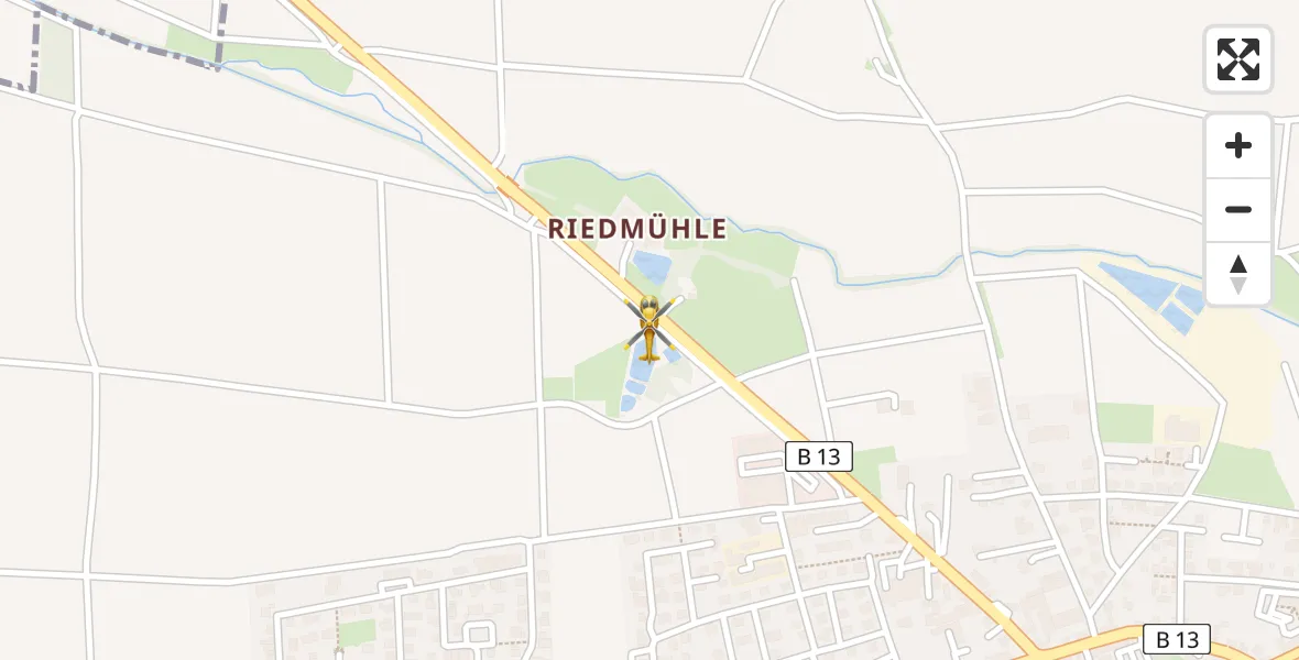 Flugroute Rettungshubschrauber Uffenheim - Uffenheim, 10 April 2026, 07:16