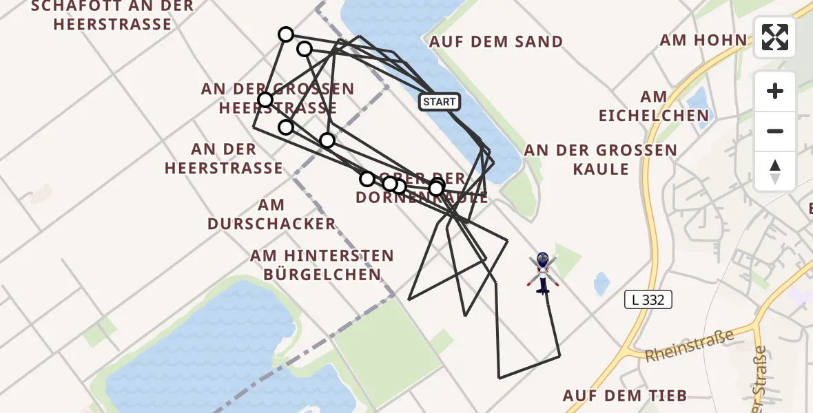 Flugroute Polizeihubschrauber Troisdorf - Troisdorf, 10 April 2026, 07:22