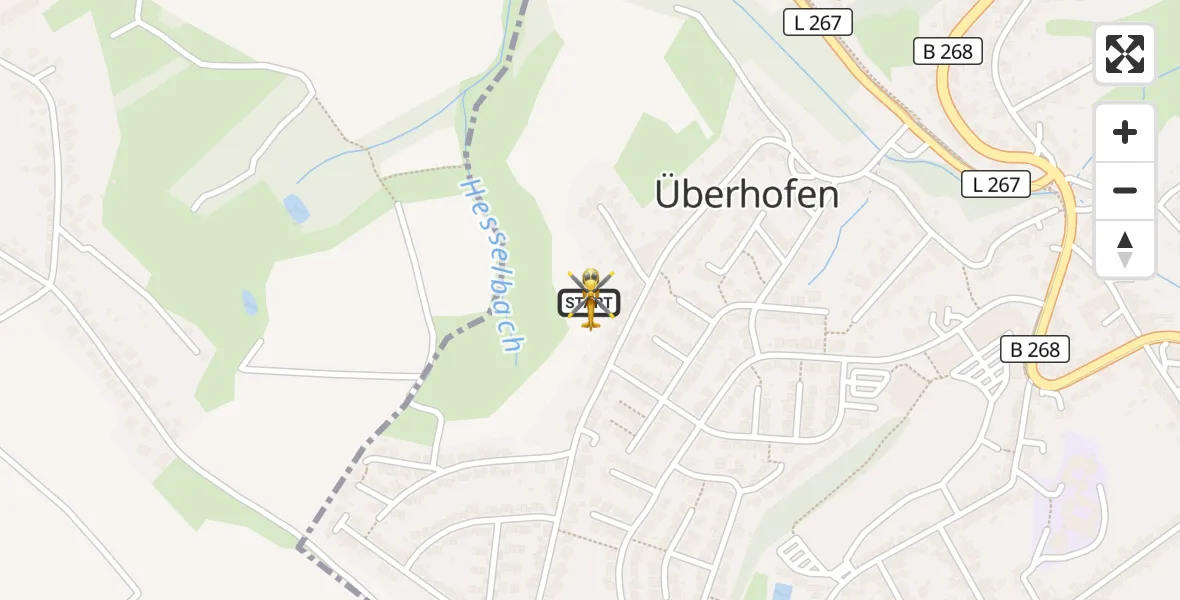Flugroute Rettungshubschrauber Riegelsberg - Riegelsberg, 10 April 2026, 07:48
