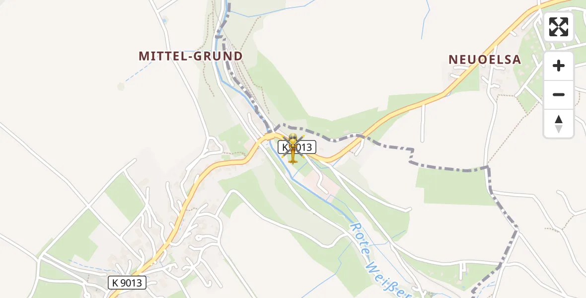 Flugroute Rettungshubschrauber Dippoldiswalde - Dippoldiswalde, 10 April 2026, 07:48