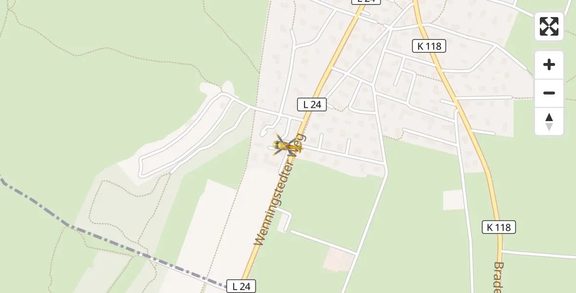 Flugroute Rettungshubschrauber Kampen (Sylt) - Kampen (Sylt), 10 April 2026, 08:07
