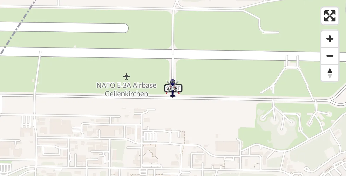 Flugroute Polizeihubschrauber Militärflugplatz Geilenkirchen - Militärflugplatz Geilenkirchen, 10 April 2026, 08:46