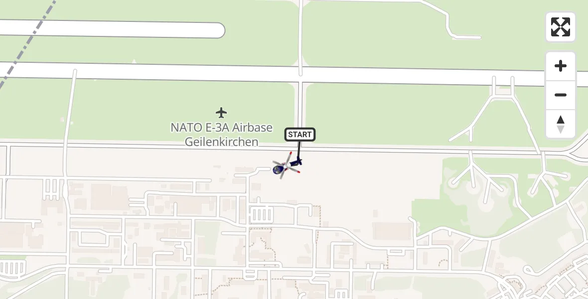 Flugroute Polizeihubschrauber Militärflugplatz Geilenkirchen - Militärflugplatz Geilenkirchen, 10 April 2026, 08:49