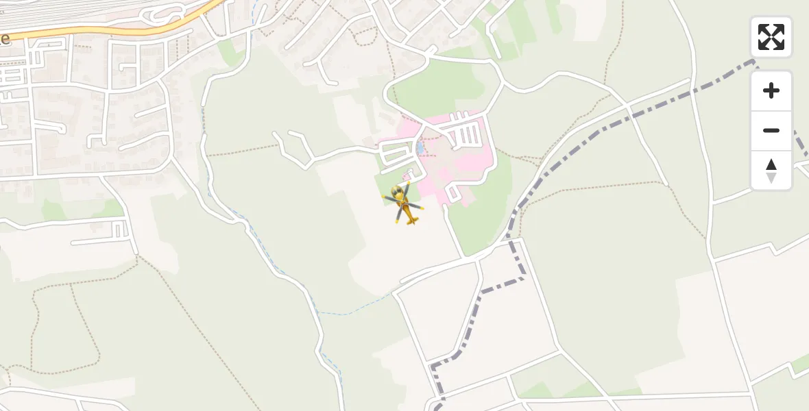 Flugroute Rettungshubschrauber Ochsenfurt Hospital - Ochsenfurt Hospital, 10 April 2026, 09:03
