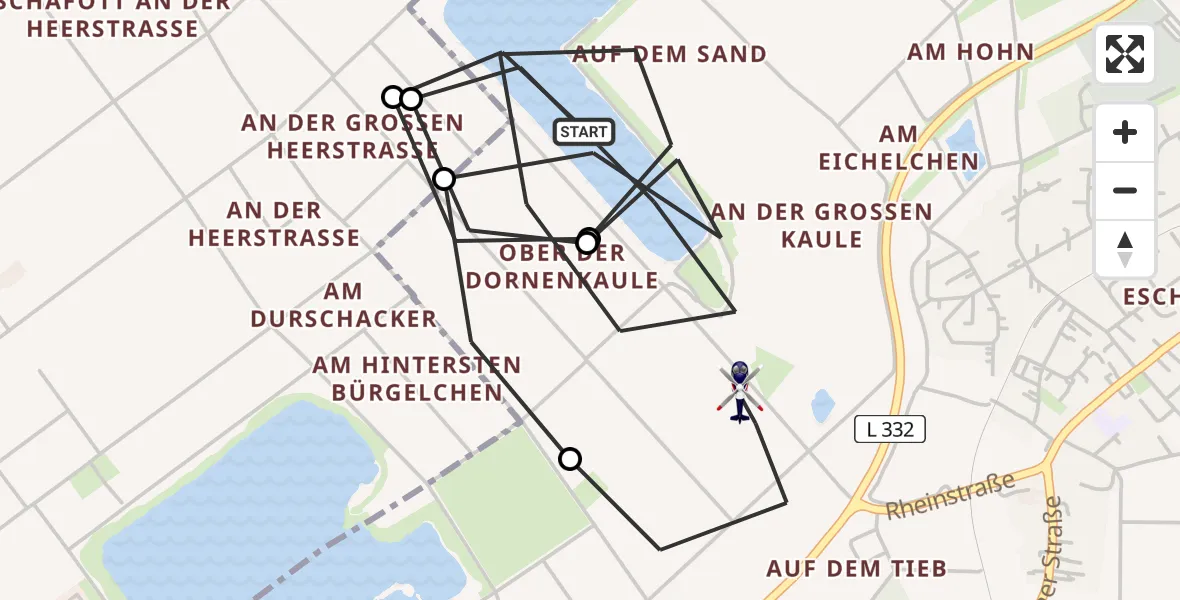 Flugroute Polizeihubschrauber Troisdorf - Troisdorf, 10 April 2026, 10:14