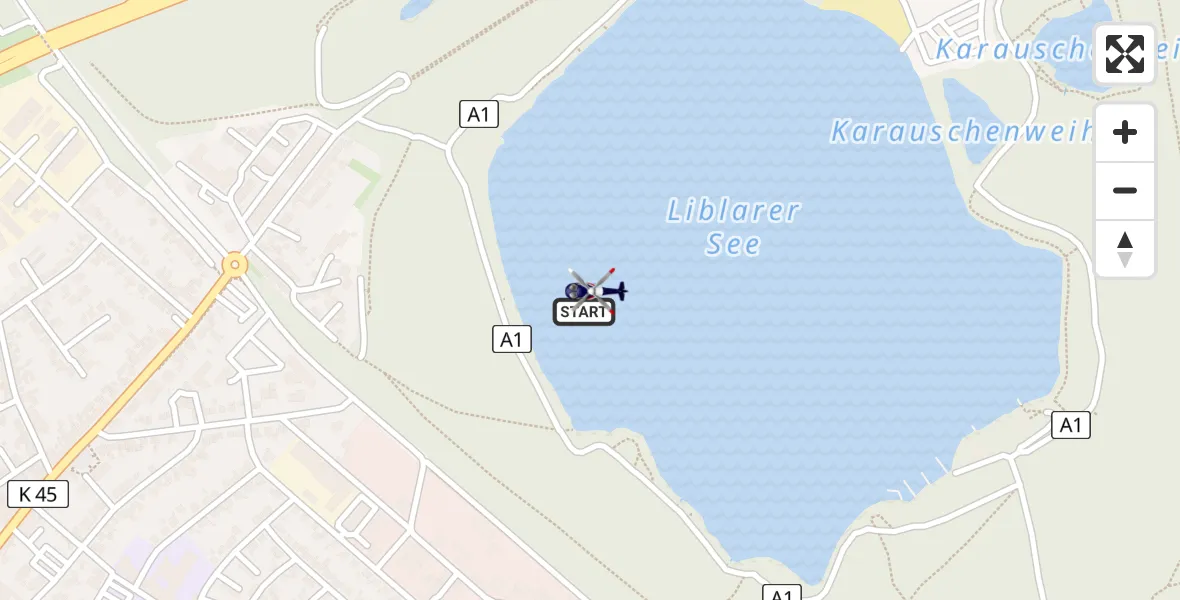 Flugroute Polizeihubschrauber Erftstadt - Erftstadt, 10 April 2026, 10:24