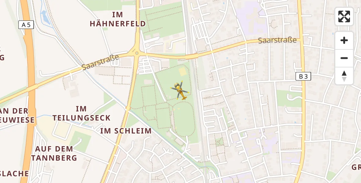 Flugroute Rettungshubschrauber Bensheim - Bensheim, 10 April 2026, 10:37