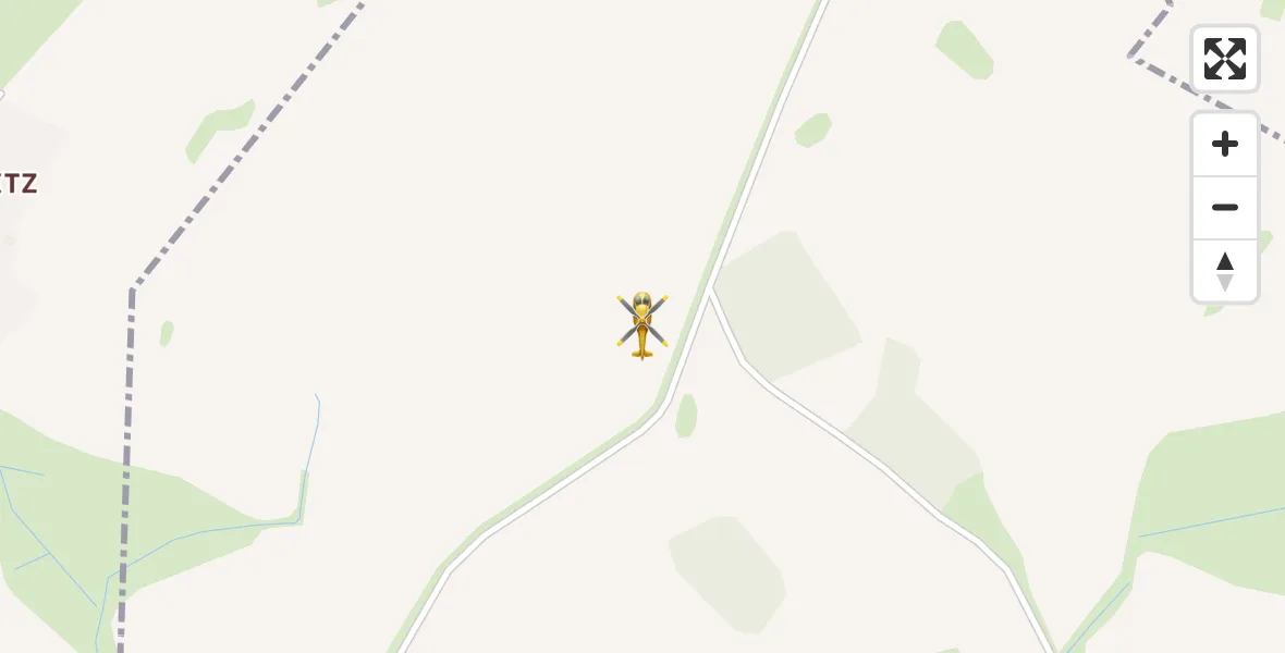 Flugroute Ambulanzhubschrauber Garz/Rügen - Garz/Rügen, 10 April 2026, 10:43