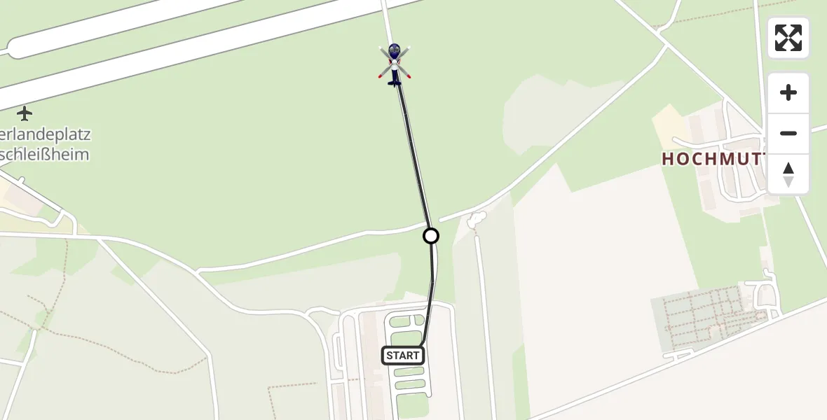 Flugroute Polizeihubschrauber Oberschleißheim - Oberschleissheim Hubschrauberlandeplatz, 10 April 2026, 10:58
