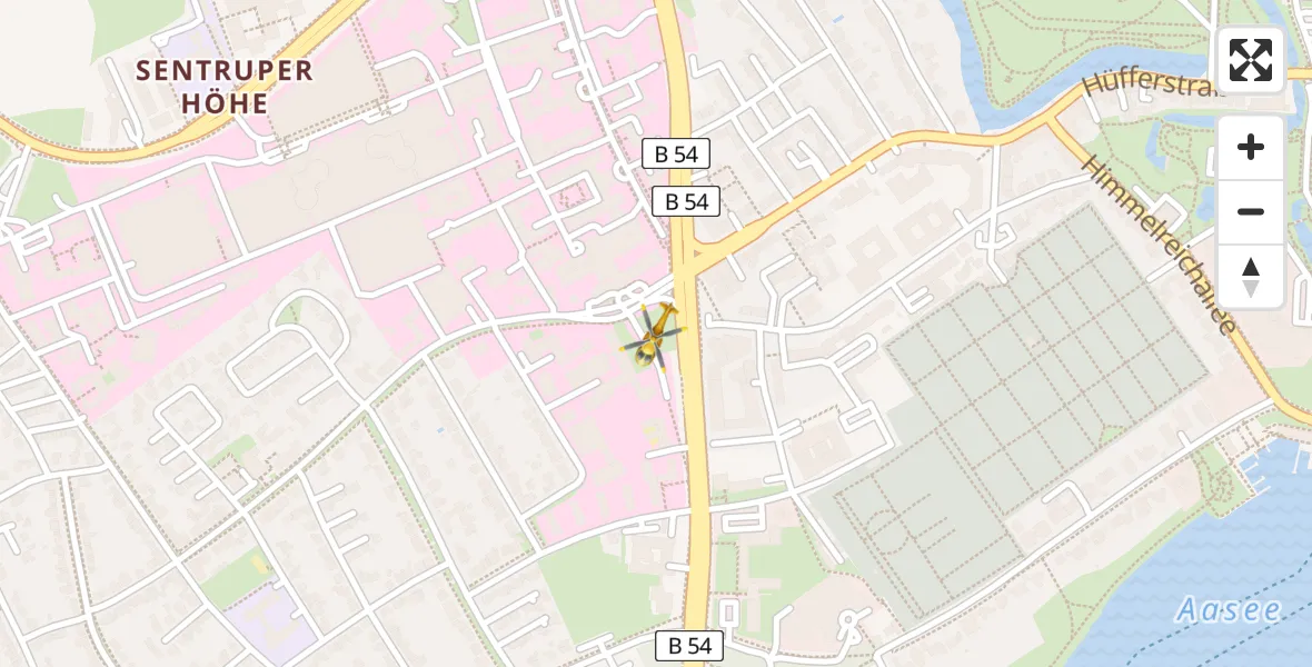 Flugroute Rettungshubschrauber Münster - Münster, 10 April 2026, 11:57