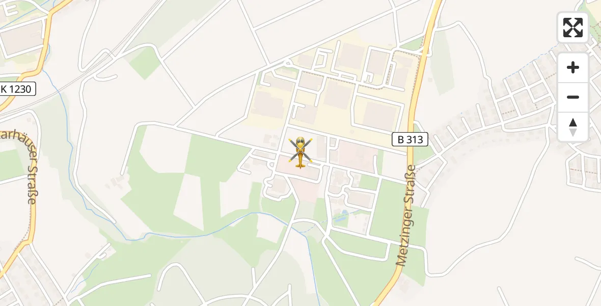 Flugroute Rettungshubschrauber Nürtingen - Nürtingen, 10 April 2026, 13:17