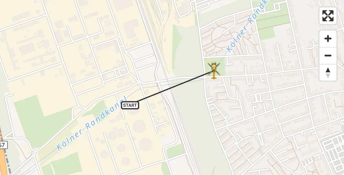 Flugroute Rettungshubschrauber Köln - Köln, 10 April 2026, 14:55