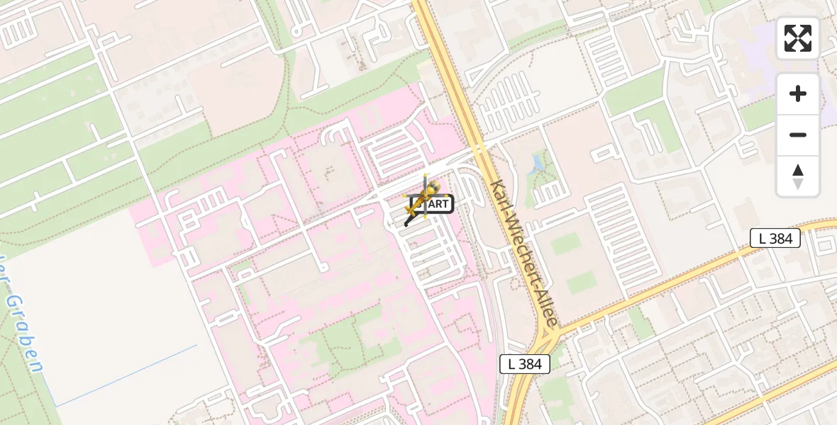 Flugroute Rettungshubschrauber Hannover Luftrettung Hubschrauberlandeplatz (Christoph 4) - Hannover Luftrettung Hubschrauberlandeplatz (Christoph 4), 10 April 2026, 15:14