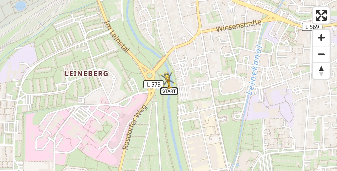Flugroute Rettungshubschrauber Göttingen - Göttingen, 10 April 2026, 16:44
