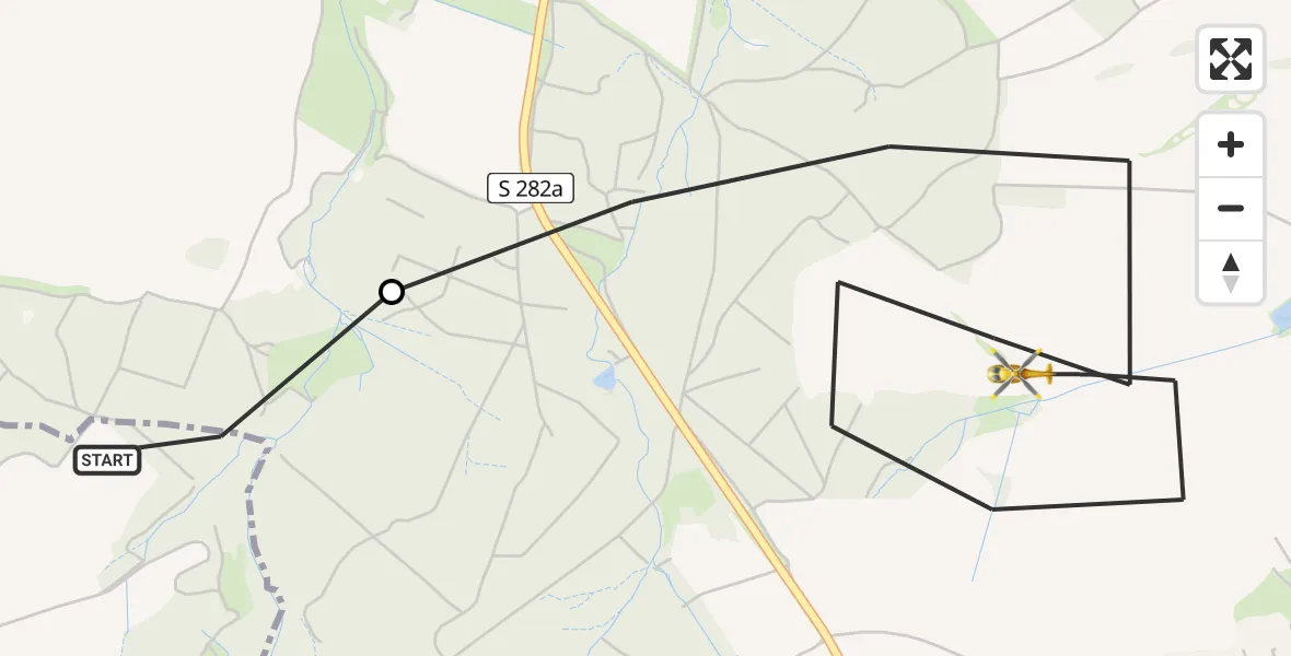 Flugroute Rettungshubschrauber Neumark - Lichtentanne, 10 April 2026, 18:58