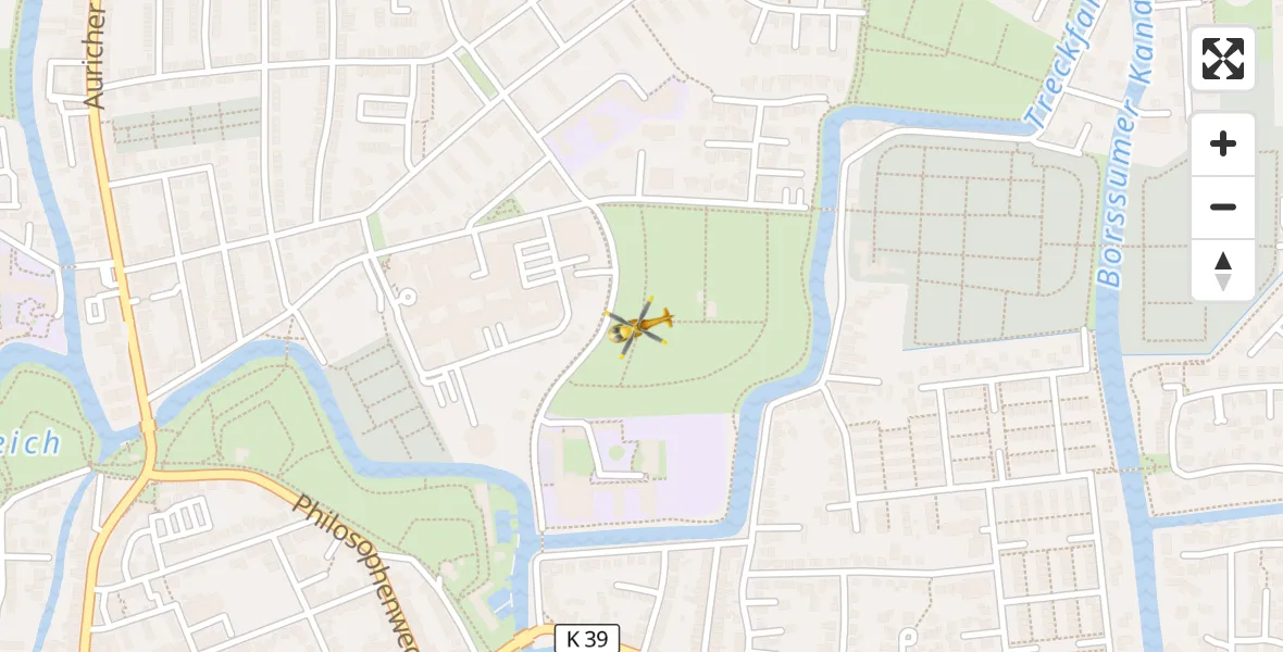Flugroute Rettungshubschrauber Emden - Emden, 10 April 2026, 19:34