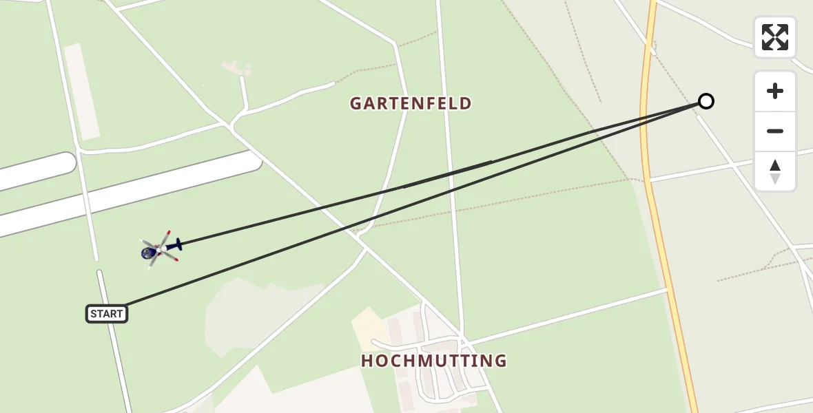 Flugroute Polizeihubschrauber Oberschleissheim Hubschrauberlandeplatz - Oberschleissheim Hubschrauberlandeplatz, 10 April 2026, 19:48